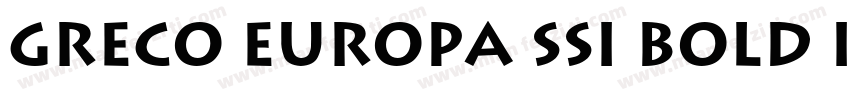 Greco Europa SSi Bold Italic字体转换